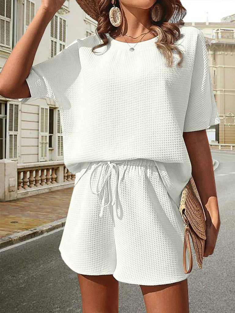 Kelsey™ - Waffle-Knit Half Sleeve Set