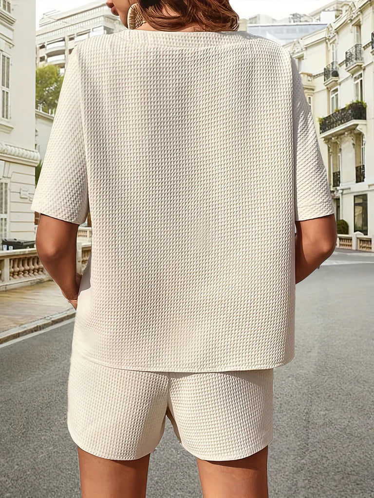Kelsey™ - Waffle-Knit Half Sleeve Set