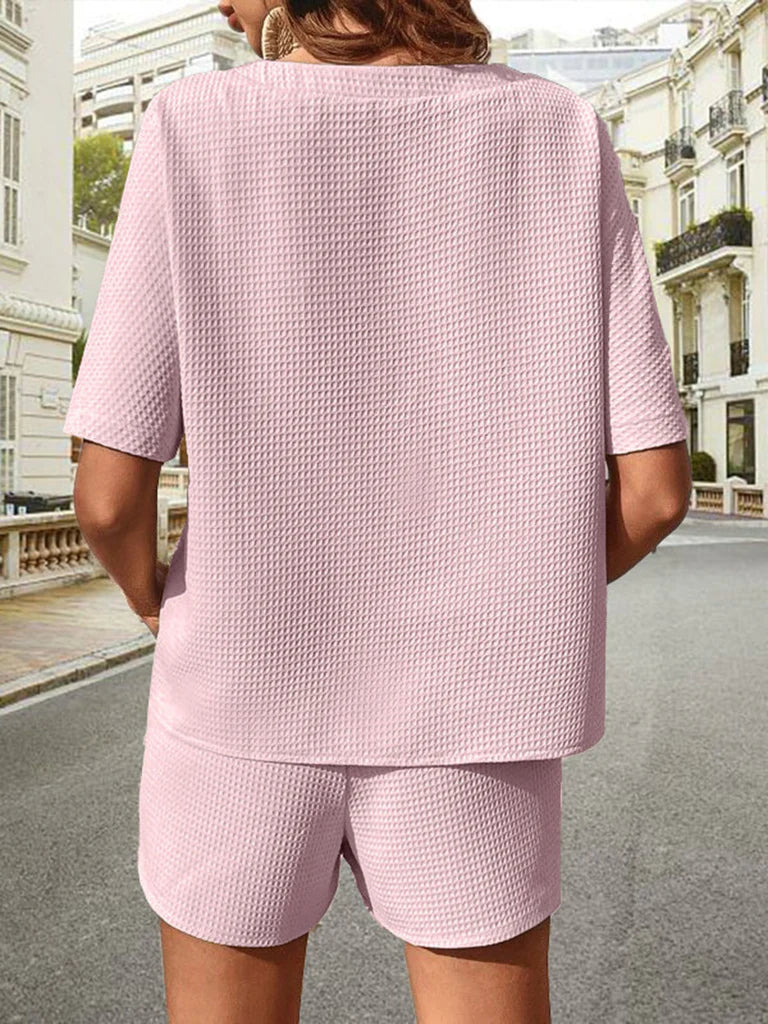 Kelsey™ - Waffle-Knit Half Sleeve Set